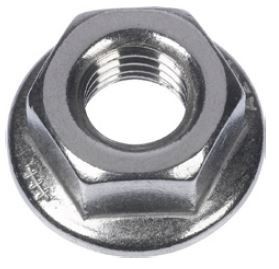 NFLSS1/4C 1/4-20 HEX FLANGE NUT SS W/SERRATIONS